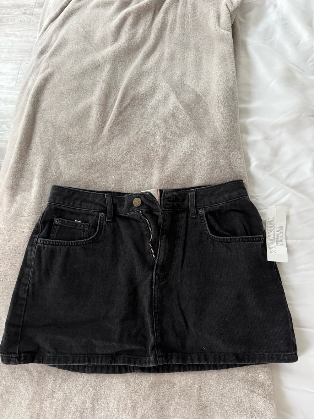 Urban Outfitters Black Denim Mini Skirt